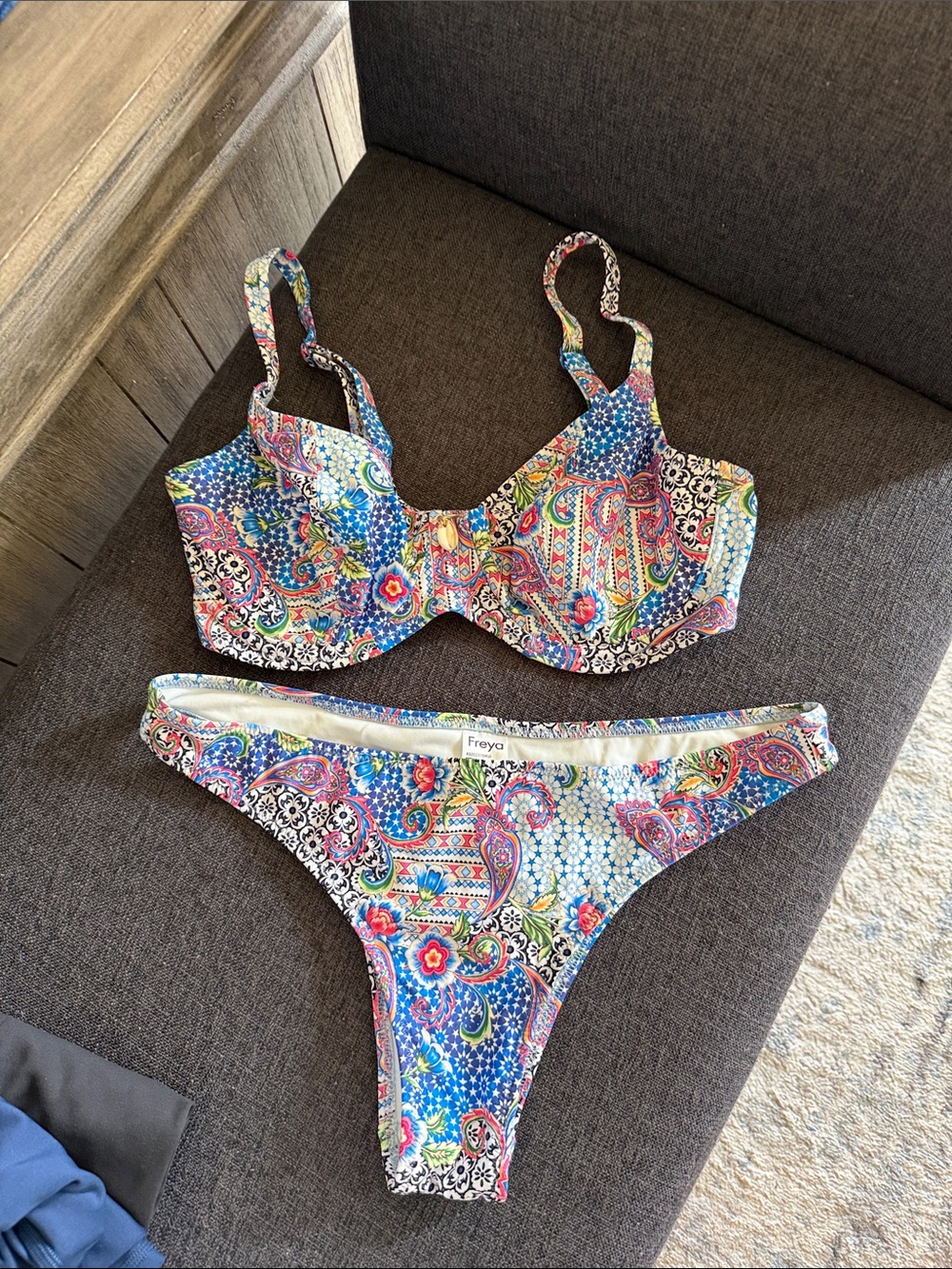 Freya Bright Multicolor Paisley Bikini Set 32G